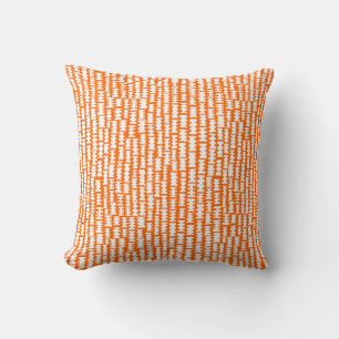 Abstract 020712 - White on Orange Throw Pillow