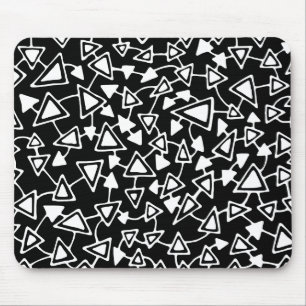 Abstract 021112 - White on Black Mouse Pad