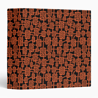 Abstract 041113 (1.5in) - Autumn Orange on Black Binder