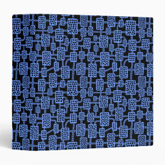 Abstract 041113 (1.5in) - Baby Blue on Black Binder