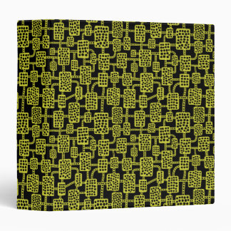 Abstract 041113 (1.5in) - Banana Yellow on Black Binder