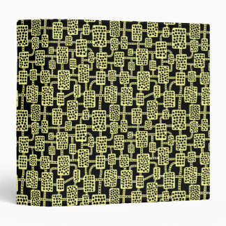 Abstract 041113 (1.5in) - Chalk Yellow on Black Binder