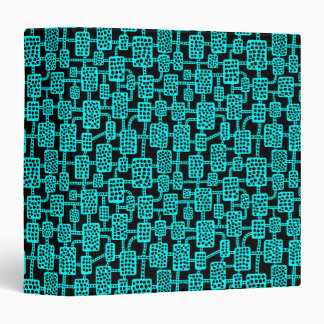 Abstract 041113 (1.5in) - Cyan on Black Binder