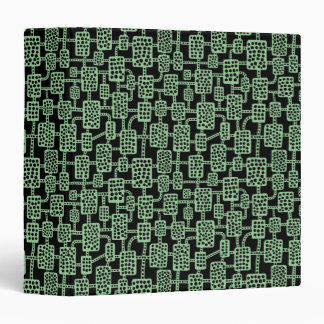 Abstract 041113 (1.5in) - Faded Green on Black Binder