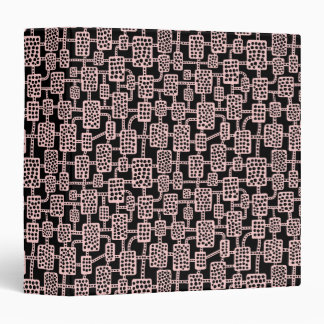 Abstract 041113 (1.5in) - Faded Pink on Black Binder