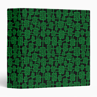 Abstract 041113 (1.5in) - Grass Green on Black Binder