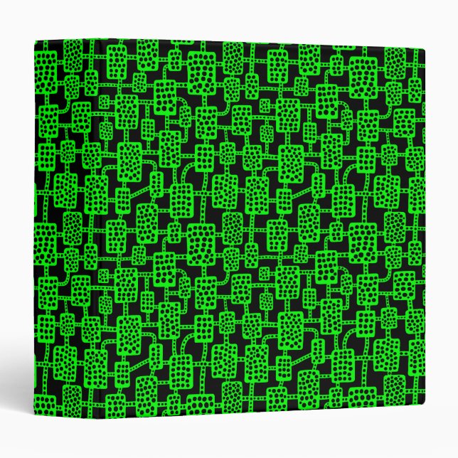 Abstract 041113 (1.5in) - Green on Black Binder (Front/Spine)