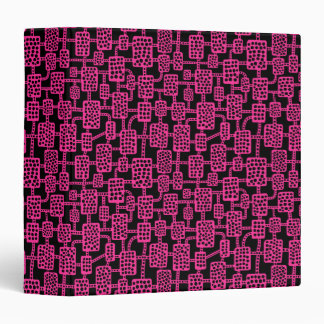 Abstract 041113 (1.5in) - Hot Pink on Black Binder