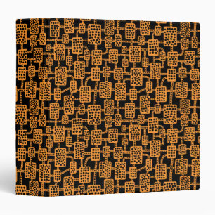Abstract 041113 (1.5in) - Light Orange on Black Binder