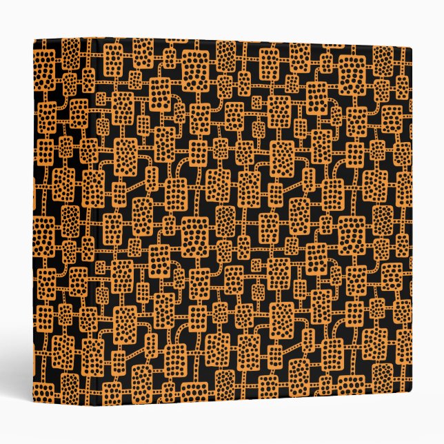 Abstract 041113 (1.5in) - Light Orange on Black Binder (Front/Spine)