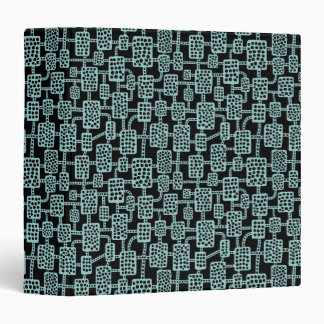 Abstract 041113 (1.5in) - Lt Blue Green on Black Binder