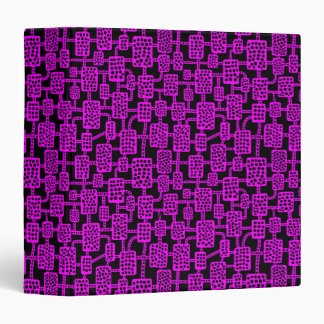 Abstract 041113 (1.5in) - Magenta on Black Binder