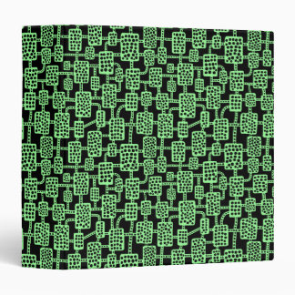 Abstract 041113 (1.5in) - Mint Green on Black Binder