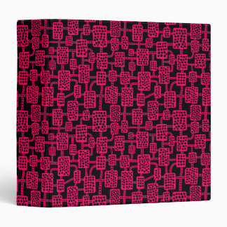 Abstract 041113 (1.5in) - Neon Red on Black Binder