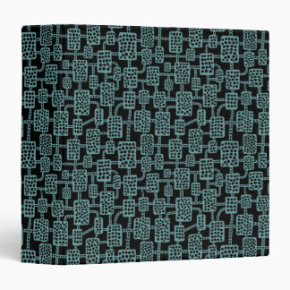 Abstract 041113 (1.5in) - Ocean Green on Black Binder