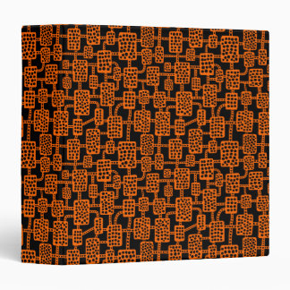 Abstract 041113 (1.5in) - Orange on Black Binder