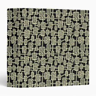 Abstract 041113 (1.5in) - Pale Yellow on Black Binder
