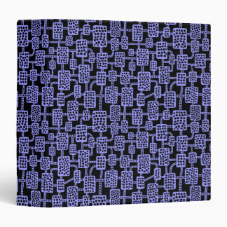 Abstract 041113 (1.5in) - Pastel Blue on Black Binder