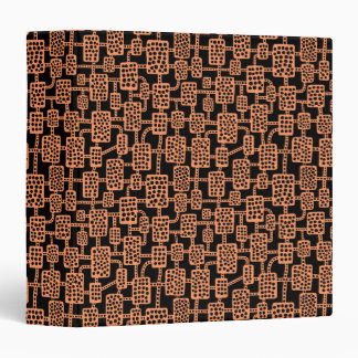 Abstract 041113 (1.5in) - Peach on Black Binder
