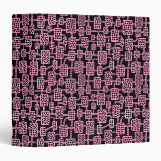 Abstract 041113 (1.5in) - Pink on Black Binder