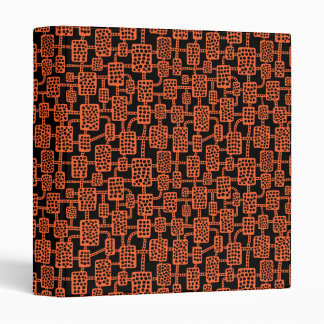 Abstract 041113 (1in) - Autumn Orange on Black Binder