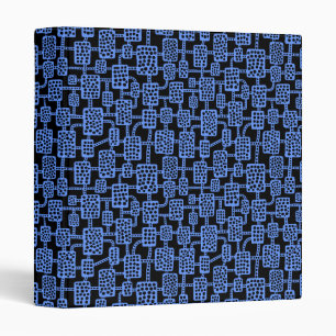 Abstract 041113 (1in) - Baby Blue on Black Binder