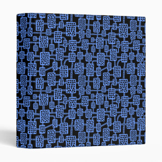 Abstract 041113 (1in) - Baby Blue on Black Binder