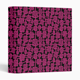 Abstract 041113 (1in) - Hot Pink on Black Binder
