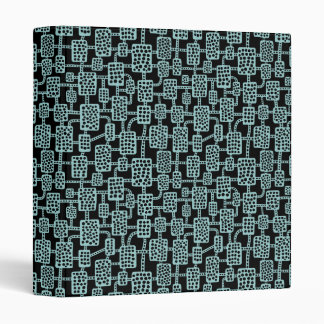 Abstract 041113 (1in) - Lt Blue Green on Black Binder