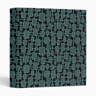 Abstract 041113 (1in) - Ocean Green on Black Binder