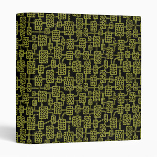 Abstract 041113 (1in) - Olive on Black Binder