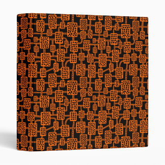 Abstract 041113 (1in) - Orange on Black Binder