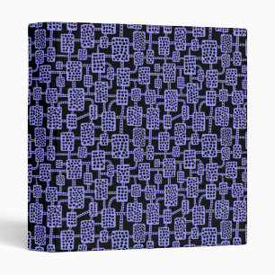 Abstract 041113 (1in) - Pastel Blue on Black Binder