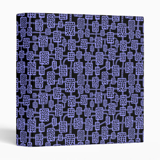 Abstract 041113 (1in) - Pastel Blue on Black Binder