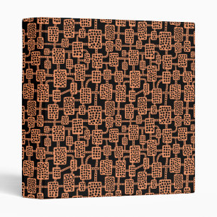 Abstract 041113 (1in) - Peach on Black Binder