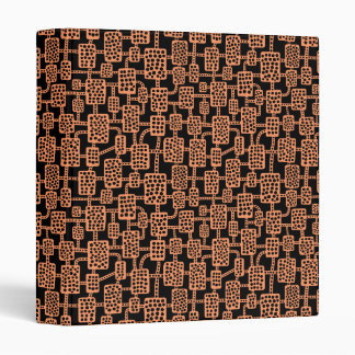 Abstract 041113 (1in) - Peach on Black Binder