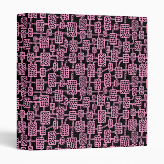 Abstract 041113 (1in) - Pink on Black Binder
