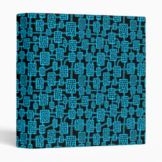 Abstract 041113 (1in) - Sky Blue on Black Binder