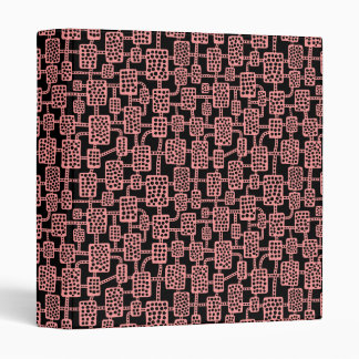 Abstract 041113 (1in) - Soft Pink on Black Binder