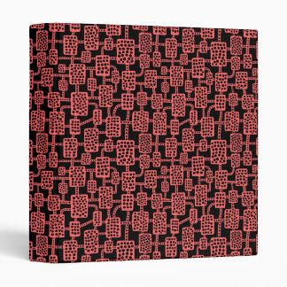 Abstract 041113 (1in) - Tropical Pink on Black Binder