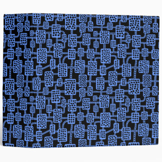 Abstract 041113 (2in) - Baby Blue on Black Binder