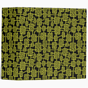 Abstract 041113 (2in) - Banana Yellow on Black Binder