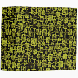 Abstract 041113 (2in) - Banana Yellow on Black Binder