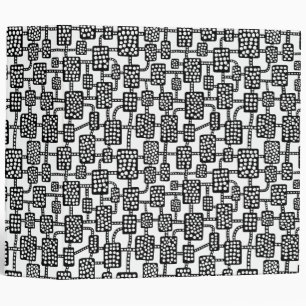 Abstract 041113 (2in) - Black on White Binder