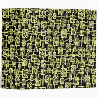 Abstract 041113 (2in) - Chalk Yellow on Black Binder