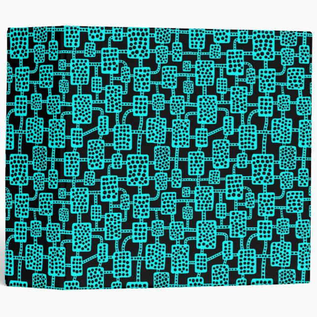 Abstract 041113 (2in) - Cyan on Black Binder (Front/Spine)