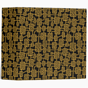 Abstract 041113 (2in) - Gold Brown on Black Binder