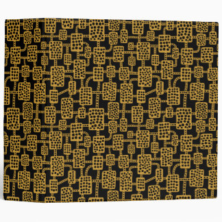 Abstract 041113 (2in) - Gold Brown on Black Binder