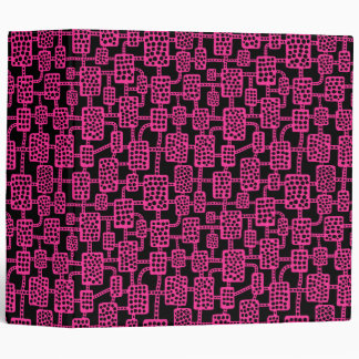 Abstract 041113 (2in) - Hot Pink on Black Binder