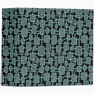 Abstract 041113 (2in) - Lt Blue Green on Black Binder